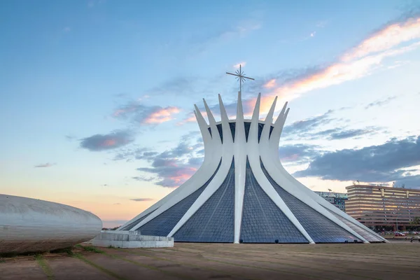 Brasilia Brazylia Sierpień 2018 Brasilia Katedry Zachodzie Słońca Brasilia Brazylia — Zdjęcie stockowe