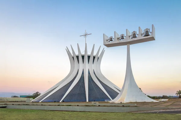 Brasilia Brasil Agosto 2018 Catedral Brasilia Atardecer Brasilia Brasil — Foto de Stock