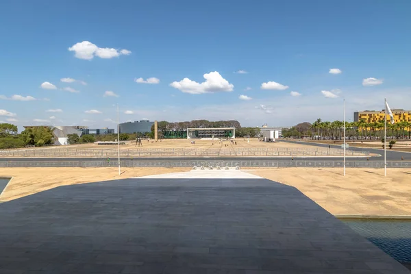 Brasilia Brasil Sierpnia 2018 Rampa Planalto Palace Trzema Oddziałami Square — Zdjęcie stockowe