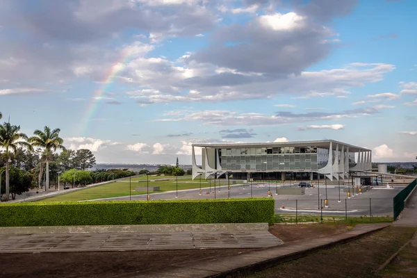 Μπραζίλια Βραζιλία Aug 2018 Planalto Παλάτι Ουράνιο Τόξο Στον Ουρανό — Φωτογραφία Αρχείου