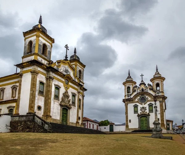 Sao Francisco Assis Church Nossa Senhora Carmo Sanctuary Mariana Minas — Stock Fotó