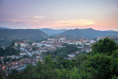 Sunset over city of Ouro Preto - Minas Gerais, Brazil