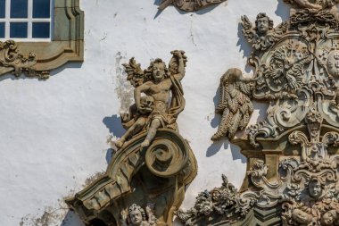 Sao Francisco de Assis Kilisesi Cephe Detay - Sao Joao Del Rei, Minas Gerais, Brezilya