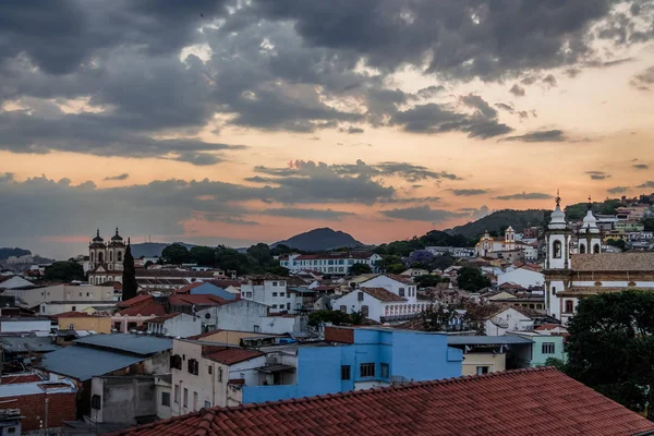 Veduta Aerea San Joao Del Rei Tramonto San Joao Del — Foto Stock