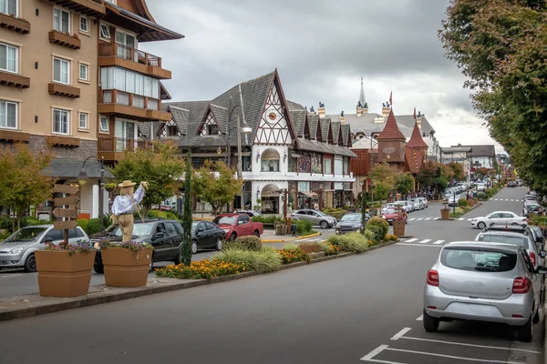 Jalan Dan Arsitektur Kota Gramado Gramado Rio Grande Sul Brasil — Stok Foto