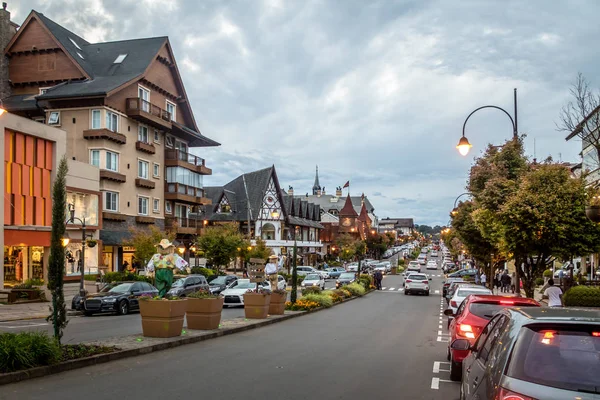 Calle Arquitectura Ciudad Gramado Gramado Rio Grande Sul Brasil — Foto de Stock