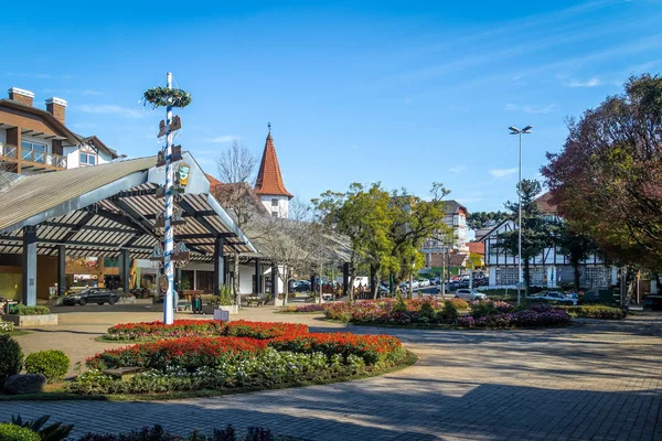 Flower Square Praca Das Flores Нова Петрополис Риу Гранди Сул — стоковое фото