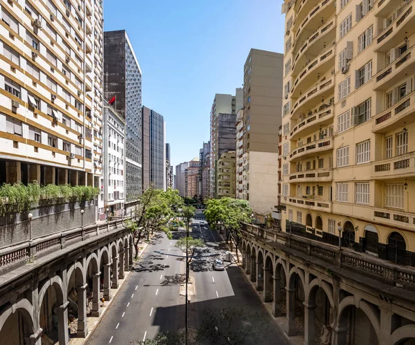 Viaduct Otavio Rocha Borges Medeiros Avenue Downtown Porto Alegre City — стоковое фото