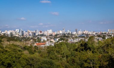 Curitiba City - Curitiba, Parana, Brezilya havadan görünümü