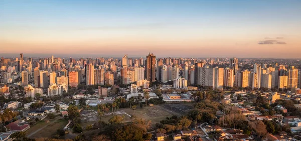 Légi Felvétel Curitiba City Sunset Curitiba Parana Brazília — Stock Fotó