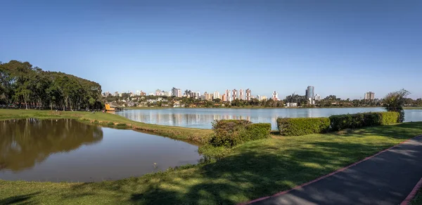 Vista Panorâmica Parque Barigui Horizonte Cidade Curitiba Paraná Brasil — Fotografia de Stock