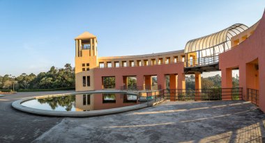 Çeşme ve bakış açısı Tangua Park - Curitiba, Parana, Brezilya