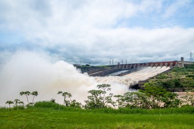 Spillway of Itaipu Dam - Brazil and Paraguay Border clipart