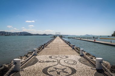 Molhe da Barra Sul (Breakwater) - Balneario Camboriu, Santa Catarina, Brazil clipart