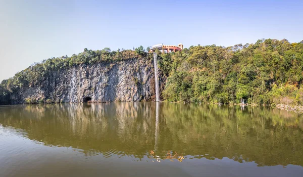 Aussichtspunkt Und Wasserfall Tangua Park Curitiba Brasilien — Stockfoto