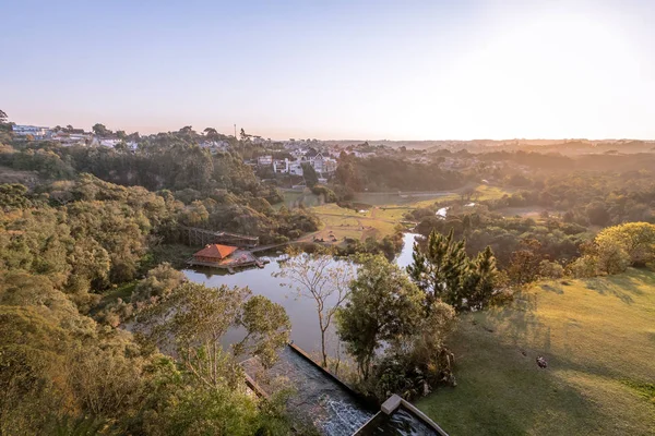 Εναέρια Άποψη Tangua Πάρκο Και Στην Πόλη Της Curitiba Curitiba — Φωτογραφία Αρχείου