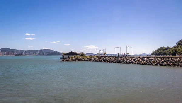 Molhe Barra Sul Breakwater Balneario Camboriu Santa Catarina Brazilië — Stockfoto