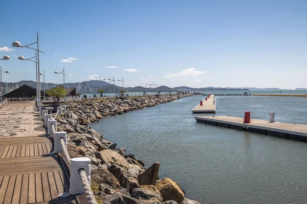 Molhe Barra Sul Breakwater Balneario Camboriu Santa Catarina Brazil — стокове фото