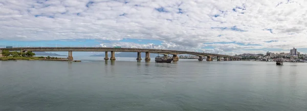 Vista Panorámica Del Puente Pedro Ivo Campos Florianopolis Santa Catarina — Foto de Stock