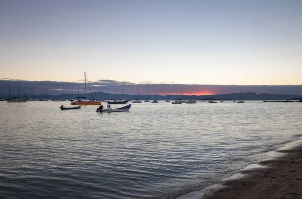 Sonnenuntergang Strand Von Santo Antonio Lisboa Florianopolis Santa Catarina Brasilien — Stockfoto