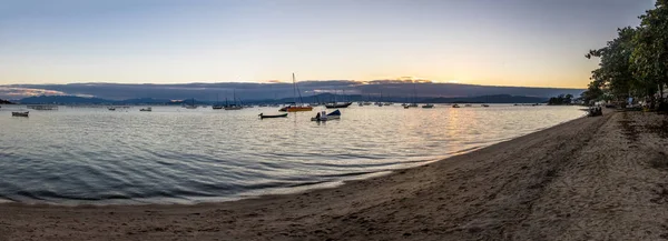 Panoramautsikt Över Santo Antonio Lisboa Beach Solnedgången Florianopolis Santa Catarina — Stockfoto