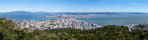 Panoramic Aerial View Dowtown Florianopolis City Florianopolis Santa Catarina Brazia — Stock Photo, Image