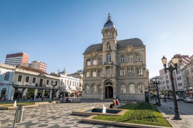 Curitiba, Brezilya - 23 Ağustos 2017: Liberty Hall (Paco da Liberdade) şehir merkezinde - Curitiba, Parana, Brezilya