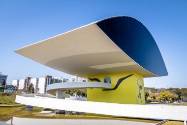 CURITIBA, BRAZIL - Aug 28, 2017: Oscar Niemeyer Museum - Curitiba, Parana, Brazil clipart