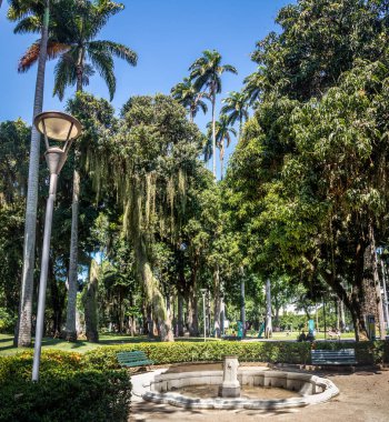 Catete Palace Garden, eski başkanlık sarayı şimdi Cumhuriyet Müzesi evler - Rio de Janeiro, Brezilya