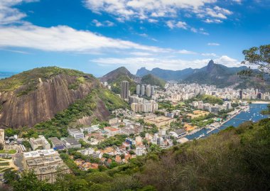 Rio de Janeiro varmış Hill ve Corcovado dağ - Rio de Janeiro, Brezilya ile havadan görünümü