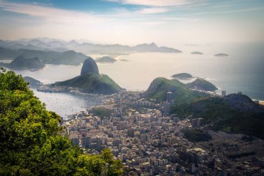 Rio de Janeiro ve Sugar Loaf Dağı - Rio de Janeiro, Brezilya Hava görünümünü