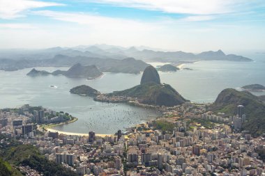 Rio de Janeiro ve Sugar Loaf Dağı - Rio de Janeiro, Brezilya Hava görünümünü