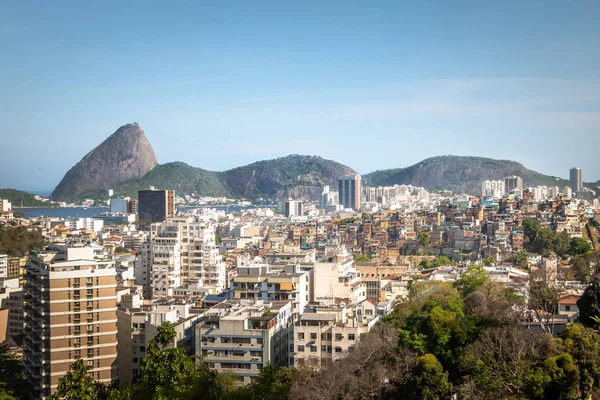 Letecký Pohled Centra Rio Janeiro Homole Cukru Santa Teresa Hill — Stock fotografie