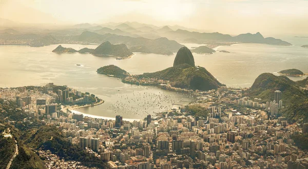 Vue Aérienne Rio Janeiro Sugar Loaf Mountain Rio Janeiro Brésil — Photo