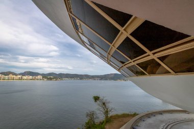 Niteroi, Rio de Janeiro, Brezilya - 3 Kasım 2017: Niteroi Çağdaş Sanat Müzesi (Mac) - Niteroi, Rio de Janeiro, Brezilya