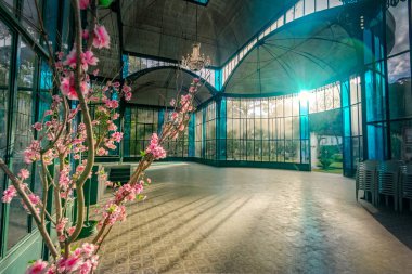 Petropolis, Brezilya - 9 Kasım 2017: Kristal Sarayın İçi (Palacio de Cristal) - Petropolis, Rio de Janeiro, Brasil