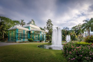 Petropolis, Brezilya - 7 Kasım 2017: Kristal Saray (Palacio de Cristal) - Petropolis, Rio de Janeiro, Brezilya