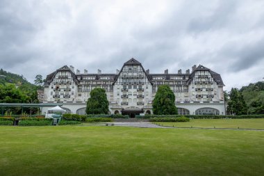 Petropolis, Brezilya - 9 Kasım 2017: Quitandinha Sarayı eski Casino Oteli - Petropolis, Rio de Janeiro, Brezilya