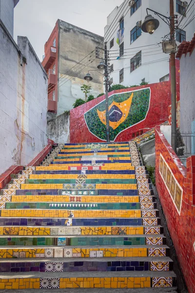 Рио Жанейро Бразилия O24 2017 Escadaria Selaron Steps Рио Жанейро — стоковое фото