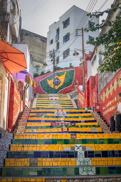 Río Janeiro Brasil Octubre 2017 Escadaria Selaron Steps Río Janeiro — Foto de Stock