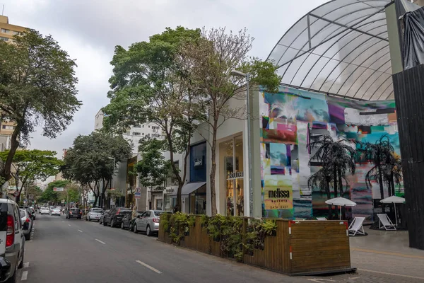 Sao Paulo Brasil Septiembre 2017 Oscar Freire Una Calle Comercial —  Fotos de Stock