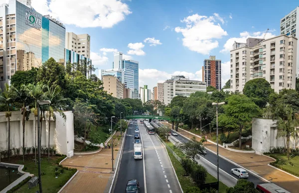 Sao Paulo Brasil Oct 2017 Julho Avenue View Sao Paulo — Foto de Stock