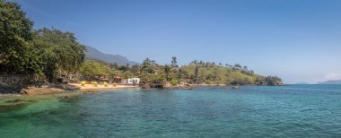 Praia panoramik manzaralı mı Portinho beach - Ilhabela, Sao Paulo, Brezilya