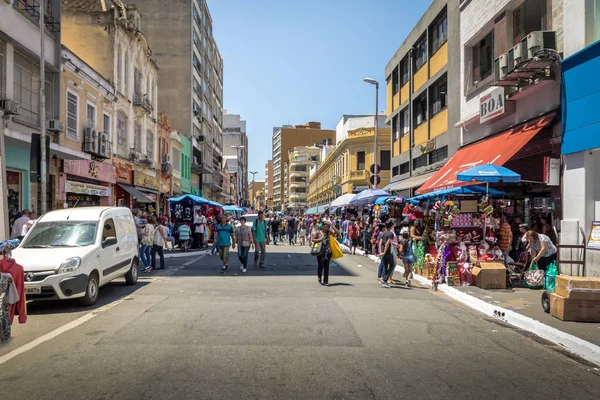 Sao Paulo Brazylia Listopada 2017 Marco Street Popularna Ulica Handlowa — Zdjęcie stockowe