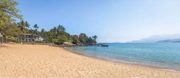 Panoramic View Praia Feiticeira Beach Ilhabela Sao Paulo Brazil — Stockfoto