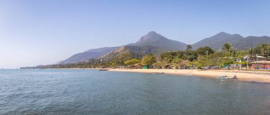 Praia panoramik manzaralı mı Pereque Beach - Ilhabela, Sao Paulo, Brezilya