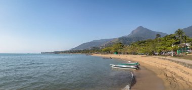 Praia panoramik manzaralı mı Pereque Beach - Ilhabela, Sao Paulo, Brezilya