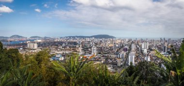 Havadan görünümü Santos City - Santos, Sao Paulo, Brezilya