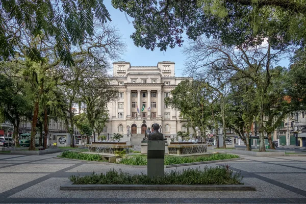 Plaza Visconde Maua Ayuntamiento Santos Santos Sao Paulo Brasil — Foto de Stock