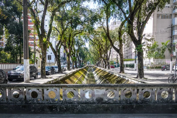 Santos City Canals Santos Sao Paulo Brazilië — Stockfoto